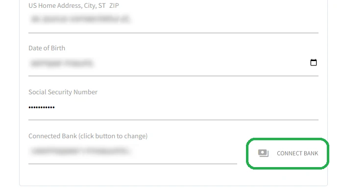 Reconnect to checking account.
